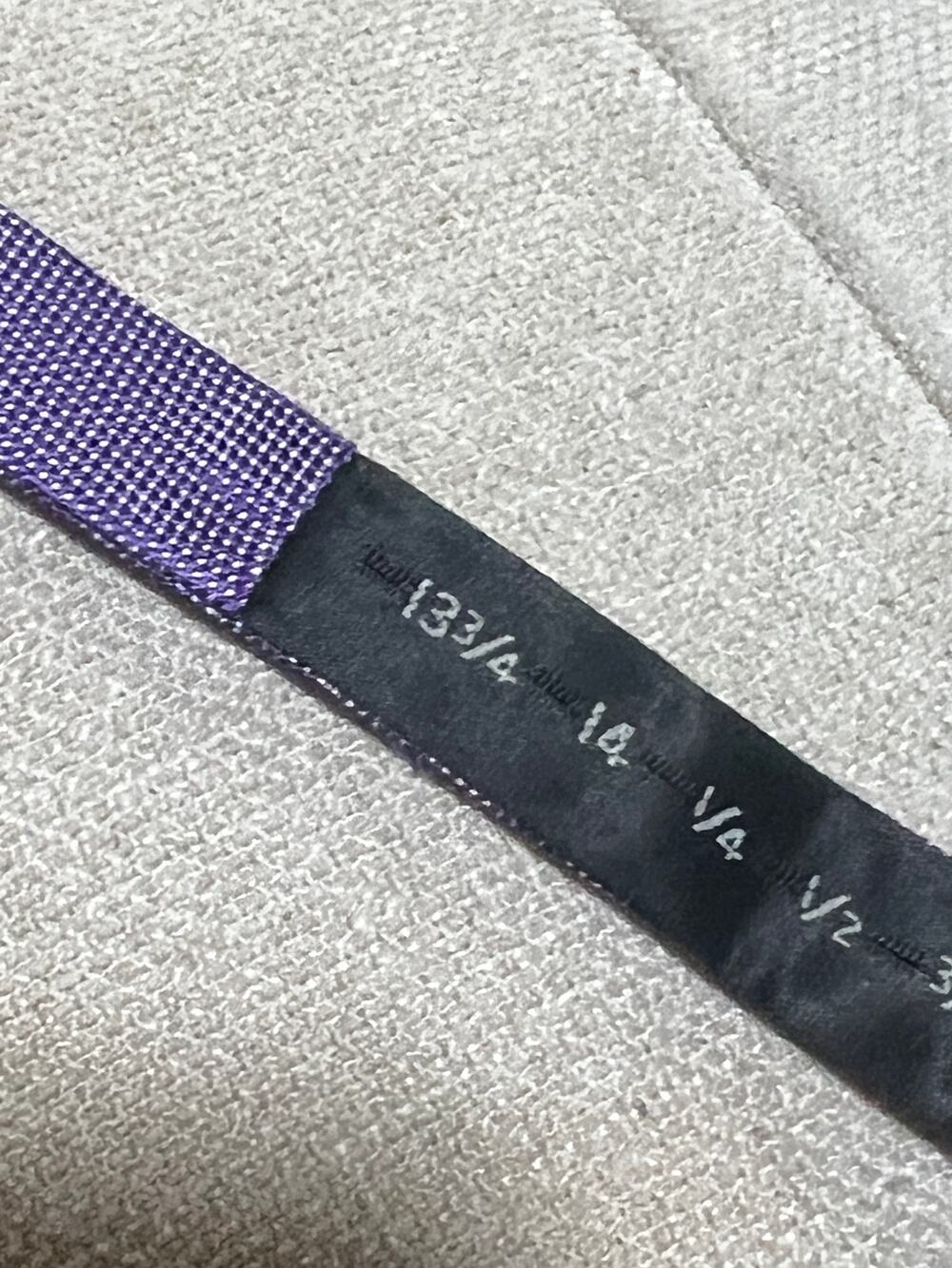 Tommy Hilfiger Purple White 100% Silk Bow Tie Adjustable 13 3/4 - 18
